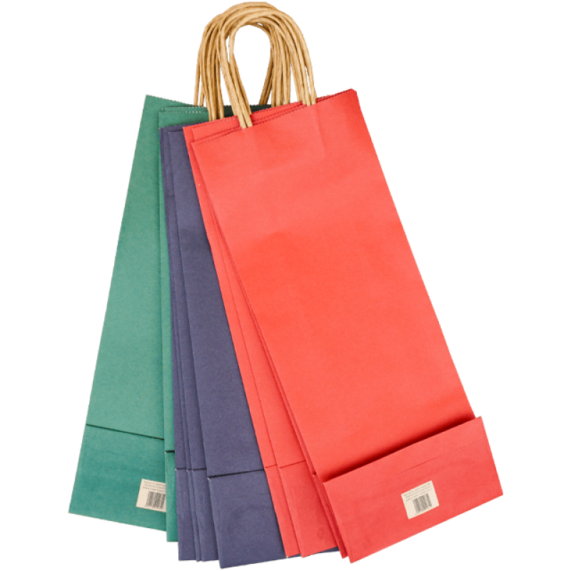 Pungile cadou color pentru sticlă - set 12 buc